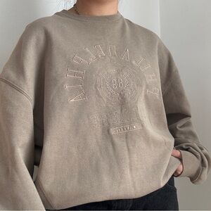 Garage Women's Tan EMBROIDERED Crewneck Sweater